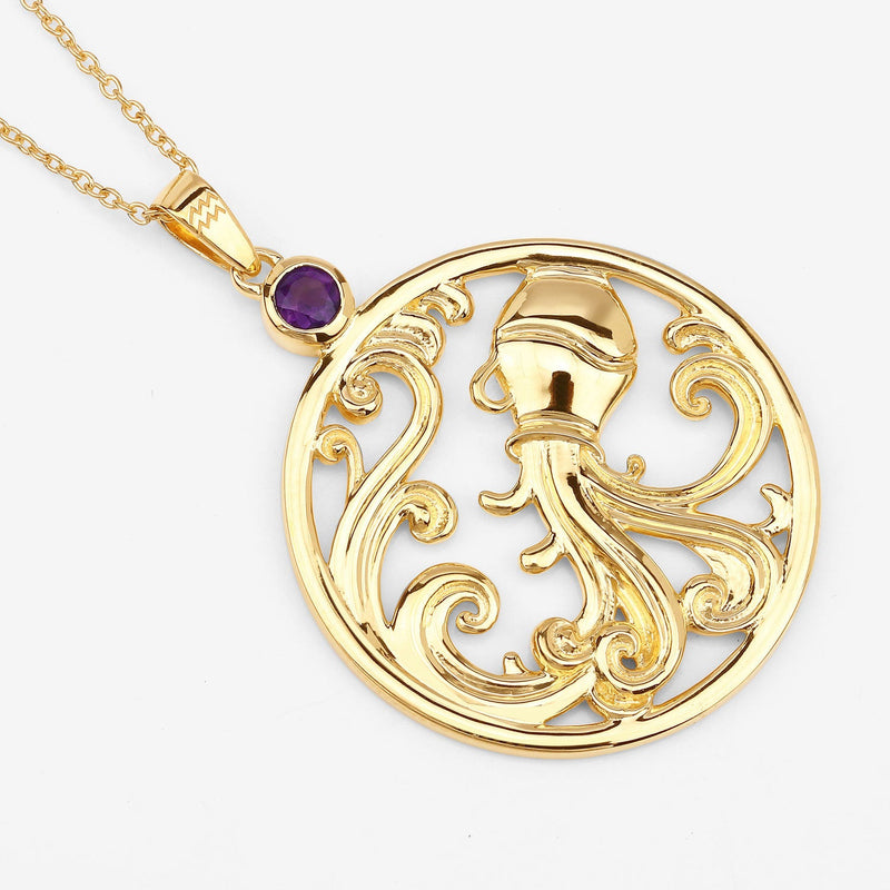 Bids.com 0.24 Carat Genuine Amethyst .925 Sterling Silver Pendant Pendants White Smoke