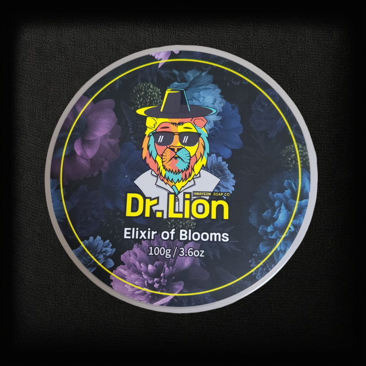 Hwayeon Soap Co. Dr. Lion Elixir of Blooms Shaving Collection Shaving Set Black Shaving Soap 3.6 oz
