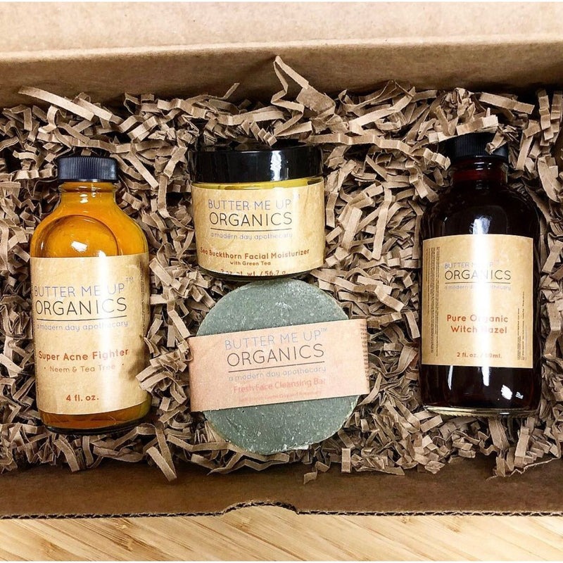 Butter Me Up Organics Acne Bundle / Organic Skincare / Clear Skin / Organic Acne treatment Face Tan