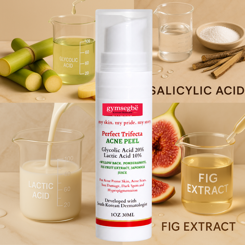 gymsegbë Perfect Trifecta Acne Peel Acne Treatments & Kits Tan 1 Bottle,2 Bottles Save $4,3 Bottles Save $8