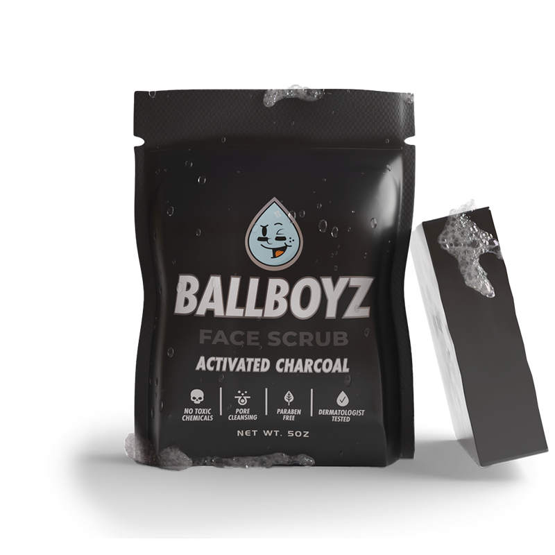 BALLBOYZ Activated Charcoal Face Scrub (Severe Acne) Black