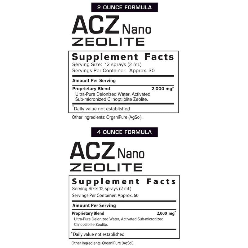 Results RNA ACZ Nano Zeolite Extra Strength White Smoke 2 oz (30 Day Supply),4 oz (60 Day Supply)