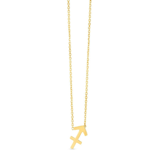 Bids.com 14K Yellow Gold Sagittarius Necklace Necklaces White Smoke 18 / Yellow Gold