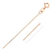 Bids.com 14k Rose Gold Diamond Cut Cable Link Chain 0.7mm Necklaces White Smoke 16 / Rose Gold,18 / Rose Gold,20 / Rose Gold