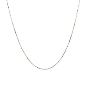 Bids.com 14k White Gold Classic Box Chain 0.6mm Necklaces White Smoke 13 / White Gold,16 / White Gold,17 / White Gold,18 / White Gold,20 / White Gold,24 / White Gold