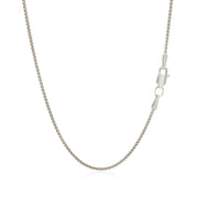 Bids.com 18k White Gold Round Wheat Chain 1.4mm Necklaces White Smoke 16 / White Gold,18 / White Gold,One / White Gold