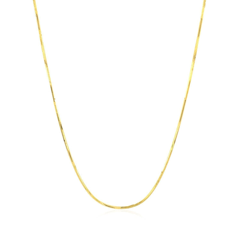 Bids.com 14k Yellow Gold Octagonal Shiny Snake Chain 0.8mm Necklaces White Smoke 16 / Yellow Gold,18 / Yellow Gold,20 / Yellow Gold,24 / Yellow Gold,One / Yellow Gold