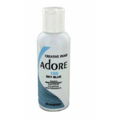 VIP Extensions Adore Semi-Permanent Hair Color, 4 fl oz Semi-Permanent Hair Color White Smoke 196 SKY BLUE