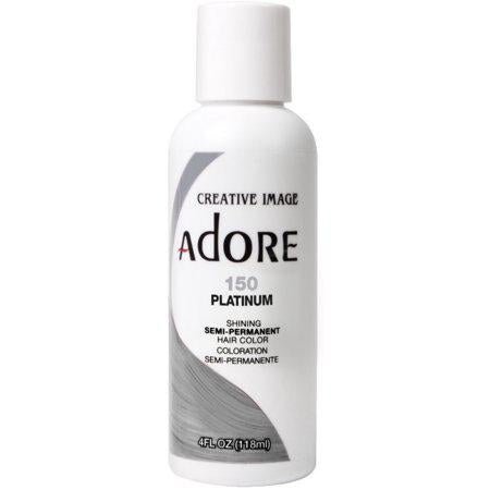 VIP Extensions Adore Semi-Permanent Hair Color #150 Platinum, 4 oz Semi-Permanent Hair Color White Smoke