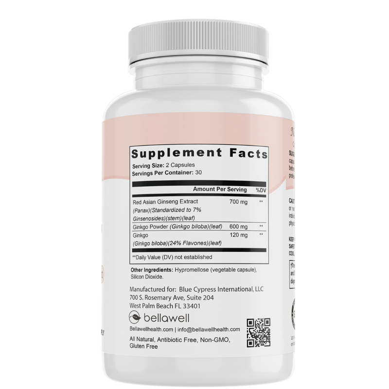 Bellawell Health Ginkgo Biloba Formula by Bellawell Capsules Lavender