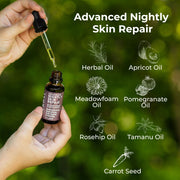 Ora's Amazing Herbal Advanced Nightly Skin Repair with Organic Tamanu Oil Dark Green