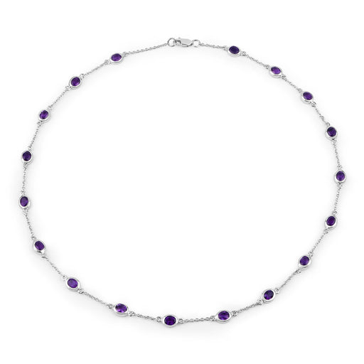 Bids.com 6.12 Carat Genuine Amethyst .925 Sterling Silver Necklace Necklaces White Smoke size 18.00,size 20.00,size 32.00