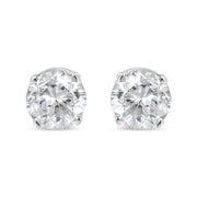 Bids.com 14K White Gold 5/8 Cttw Round Brilliant-Cut Lab Grown Diamond Classic 4-Prong Push back Stud Earrings (F-G Color, VS1-VS2 Clarity) Earrings White Smoke White.Gold / 0.62