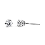 Bids.com 14K White Gold 1/2 Cttw Round Diamond Crown Stud Earring (I-J Color, I1-I2 Clarity) Earrings White Smoke White.Gold / 0.54,Yellow.Gold / 0.54