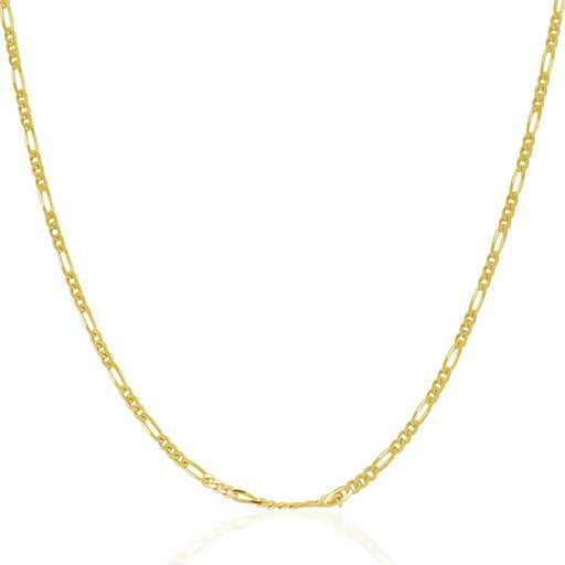 Bids.com 14k Yellow Gold Solid Figaro Chain 1.9mm Necklaces White Smoke 13 / Yellow Gold,16 / Yellow Gold,18 / Yellow Gold,20 / Yellow Gold,24 / Yellow Gold