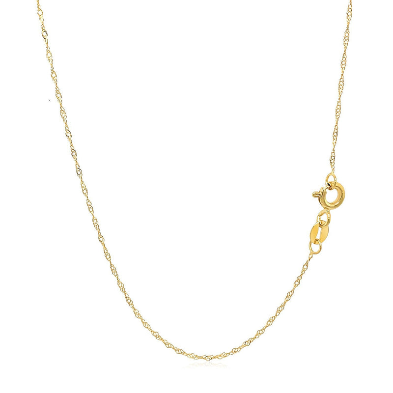 Bids.com 14k Yellow Gold Singapore Chain 0.6mm Necklaces White Smoke 16 / Yellow Gold,18 / Yellow Gold