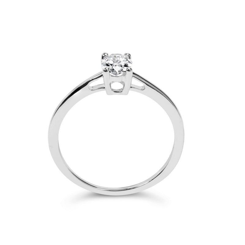 Bids.com 14K White Gold 1/2 Cttw Oval Lab Grown Diamond 4 Prong Solitaire Engagement Ring (F-G Color, VS2-SI1 Clarity) - Size 7 Rings White Smoke 7 / White.Gold,9 / White.Gold,6 / White.Gold,8 / White.Gold,5 / White.Gold