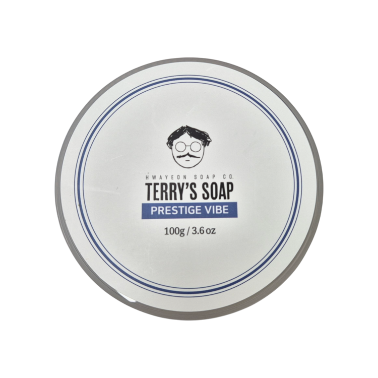 Hwayeon Soap Co. Terry's Soap Prestige Vibe Shaving Collection Shaving Set Light Gray Shaving Soap 3.6 oz