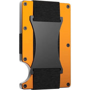 SmartPursue™ Carbon Fiber Wallet - RFID Blocking Metal Card Holder Card Wallet Black Orange