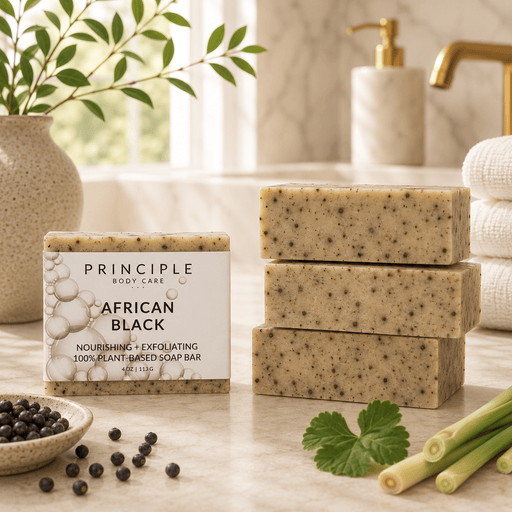P R I N C I P L E African Black Soap Bar Soap Gray