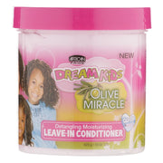 VIP Extensions African Pride Dream Kids Olive Miracle Detangling Moisturizing Leave-In Conditioner - Contains Olive Oil, Moisturizes & Nourishes Coils & Hair Curls, 15 Oz Leave-In Conditioner White Smoke