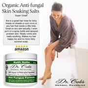 COLEHERBALS LLC 11 - Dr. Cole’s Organic Anti-fungal Skin Soaking Salts Herbal White Smoke