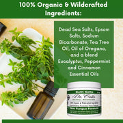 COLEHERBALS LLC 11 - Dr. Cole’s Organic Anti-fungal Skin Soaking Salts Herbal Dark Olive Green