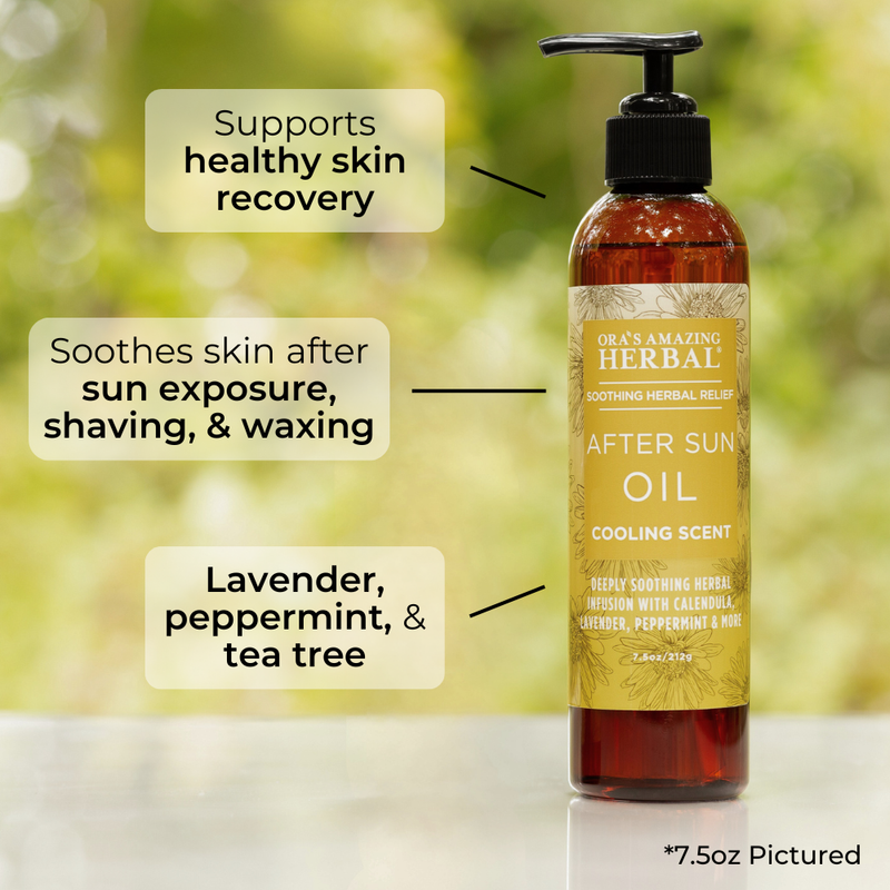 Ora's Amazing Herbal After Sun & Shave Oil Body Oil Light Gray 7.5 oz,2 oz