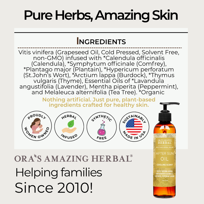 Ora's Amazing Herbal After Sun & Shave Oil Body Oil Lavender 7.5 oz,2 oz