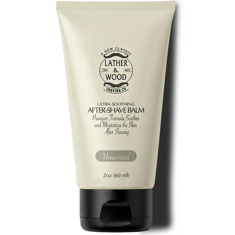 Lather & Wood Shaving Co After-Shave Balm - Unscented Men Grooming, Health Light Gray
