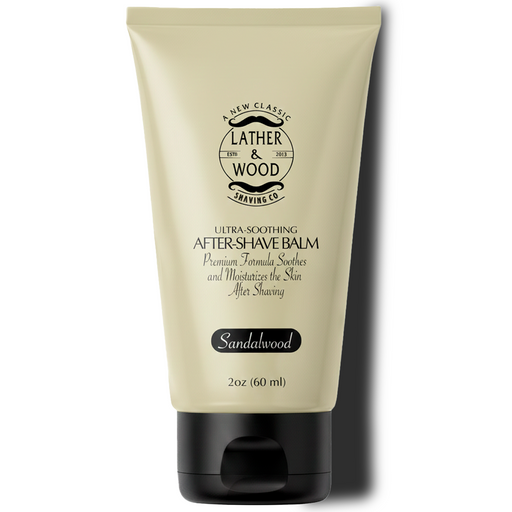 Lather & Wood Shaving Co After-Shave Balm - Sandalwood Men Grooming, Health White Smoke