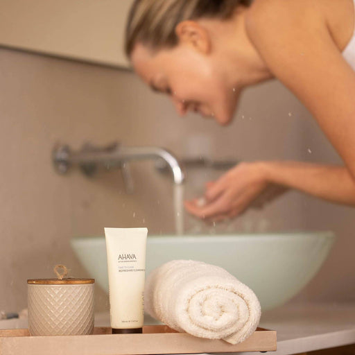 VIP Extensions Ahava Cleanse Refreshing Cleansing Gel, Soapless, 3.4 fl oz Facial Cleanser Rosy Brown
