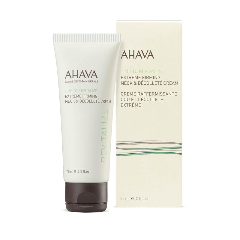 VIP Extensions Ahava Time To Revitalize Extreme Firming Neck & Décolleté Cream, 2.5 fl oz Neck Cream Antique White