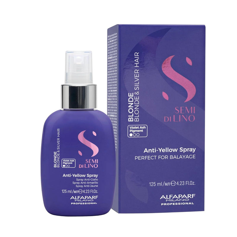 VIP Extensions Alfaparf Milano Semi Di Lino Blonde Anti-Yellow Spray, 125 ml Toning Spray Dark Slate Blue