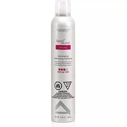VIP Extensions Alfaparf Milano Semi Di Lino Styling Illuminating Hairspray, Strong Hold, 10.6 oz Hairspray Gray