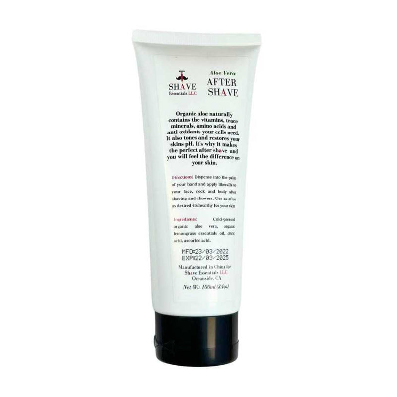 Shave Essentials All-Natural Aftershave Gel After Shave White Smoke