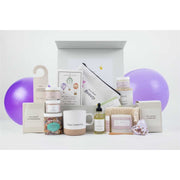 Lizush Birthday Gift Basket, Pampering Birthday Gift Box Gift set for new mom Light Gray No,Yes