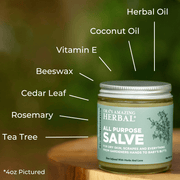 Ora's Amazing Herbal All Purpose Salve, Herbal Salve with Comfrey & Tea Tree Oil Skin Care Dark Green Jar 4oz,Jar 1oz,1 oz & 4 oz