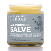 Ora's Amazing Herbal All Purpose Salve, Herbal Salve with Comfrey & Tea Tree Oil Skin Care Dark Sea Green 1 oz & 4 oz