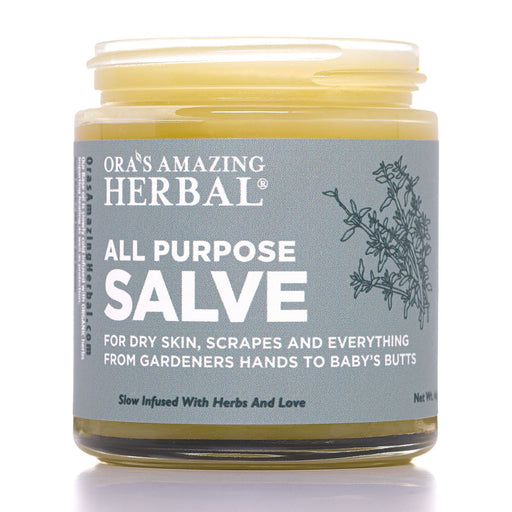 Ora's Amazing Herbal All Purpose Salve, Herbal Salve with Comfrey & Tea Tree Oil Skin Care Dark Sea Green 1 oz & 4 oz