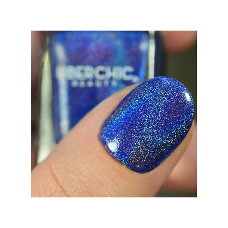 UberChic Beauty All Holo's Eve - Holographic Polish Regular Polish Dark Slate Blue