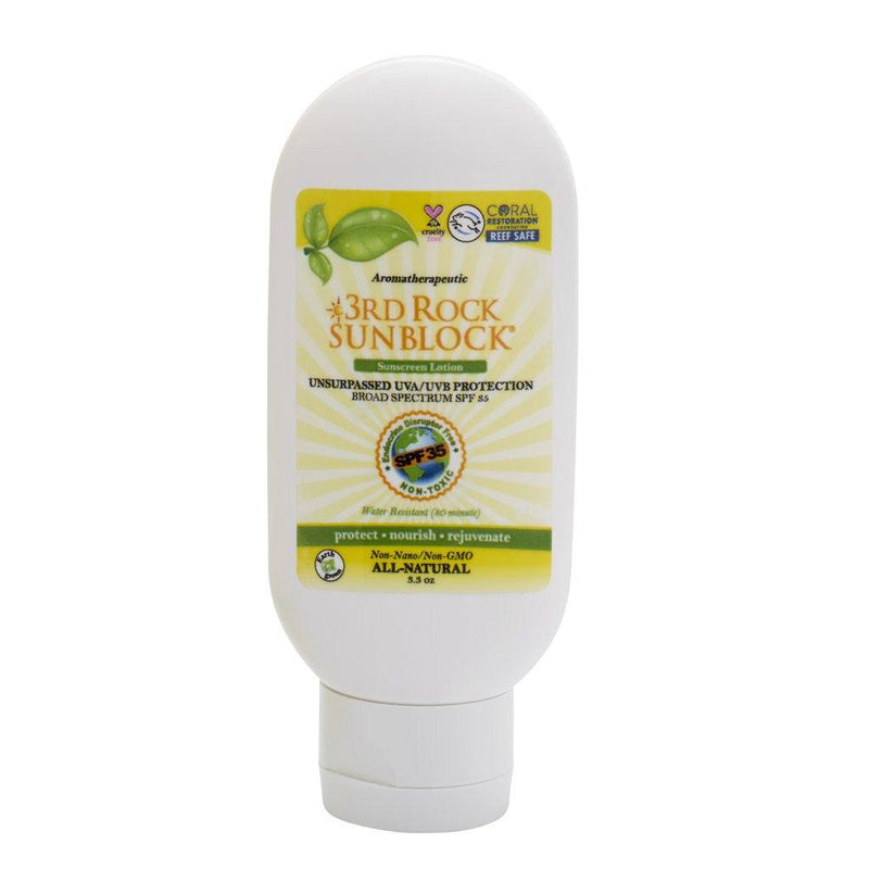 3rd Rock Essentials 3rd Rock Sunblock® Sunscreen Lotion - Aromatherapeutic - Zinc Oxide 35 SPF All Natural SunBlock Light Gray 1 pack,3 pack (Not for Wholesale),Two 3-Packs (Not for Wholesale)