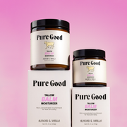 Pure Good LLC Almond & Vanilla - Tallow Balm Moisturizer Tallow Balm Plum 4 oz,8 oz