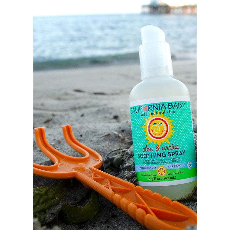 California Baby Aloe & Arnica™ Soothing Spray Aloe & Arnica Spray Pale Turquoise 6.5oz/192mL,2oz/59mL