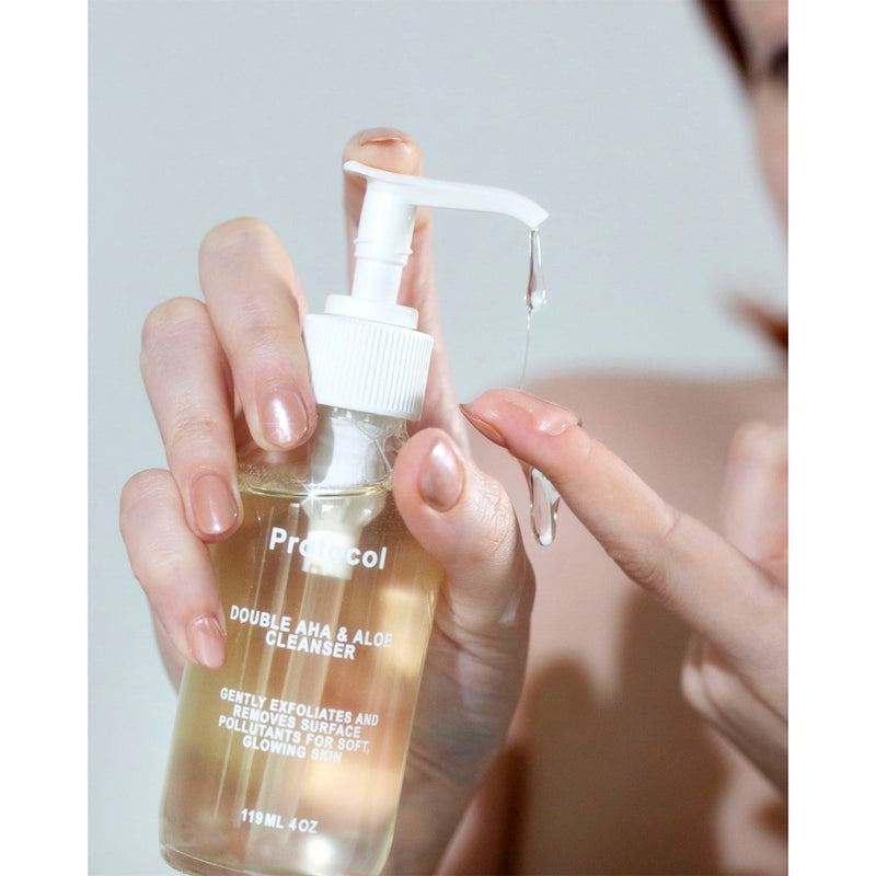 Protocol Skincare Double Alpha Hydroxy Gel Cleanser with Green Tea Light Gray