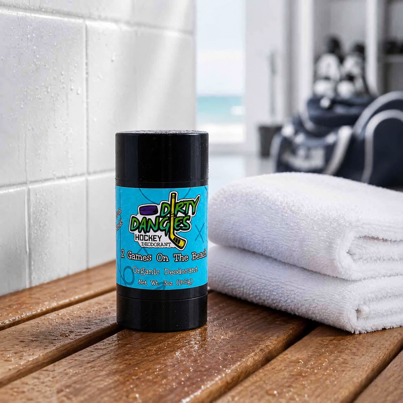 Dirty Dangles Hockey 2 Games on the Beach Aluminum-Free Deodorant Deodorant Light Gray