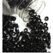 VIP Extensions Aluminum Micro Links 3.5 x 2.0 x 2.0mm Style "C" Salon Supplies Black 1-Jet Black