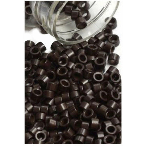 VIP Extensions Aluminum Micro Links 3.5 x 2.0 x 2.0mm Style "C" Salon Supplies Black 3-Dark Brown