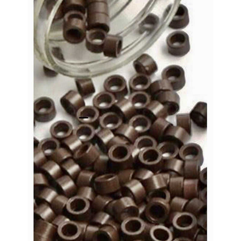 VIP Extensions Aluminum Micro Links 3.5 x 2.0 x 2.0mm Style "C" Salon Supplies Black 5-Brown