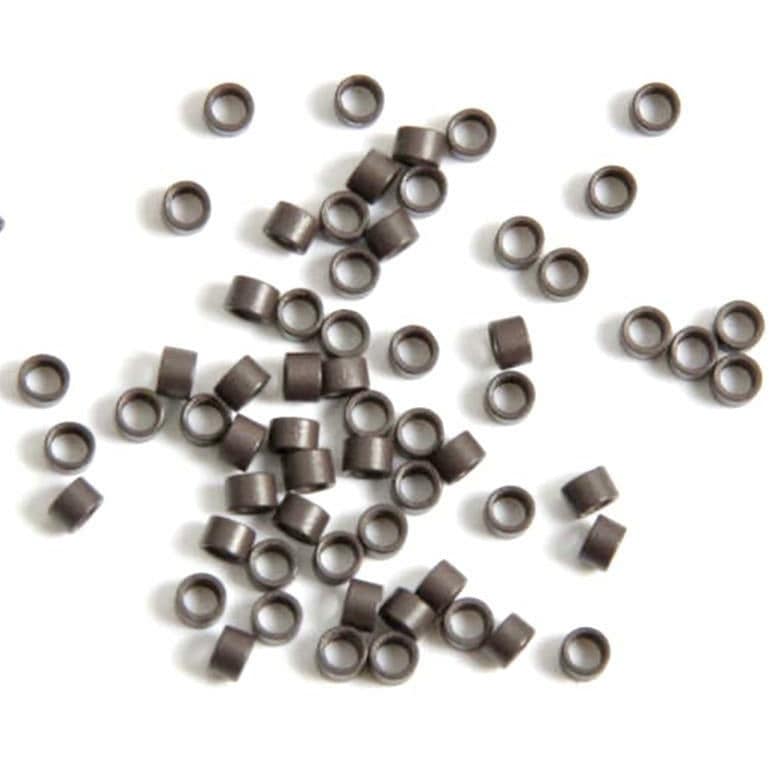 VIP Extensions Aluminum Micro Links 4.5 x 3.0 x 3.0mm Style "A" Salon Supplies White Smoke 1-Jet Black,13-Cream,3-Dark Brown,5-Brown,6-Tan,8-Dark Tan